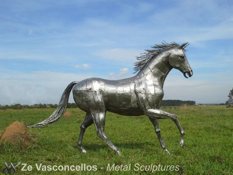 Quarter Horse - stainless steel Ze Vasconcellos Metal Sculptures - Ze Vasconcellos Metal Sculptures - Metal Sculptures - Campinas - São Paulo - Brasil - 8