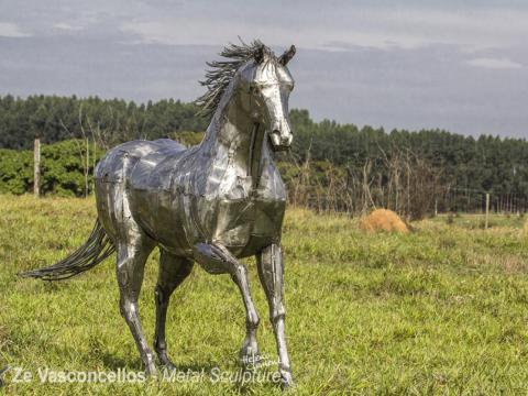 Quarter Horse - stainless steel Ze Vasconcellos Metal Sculptures - Ze Vasconcellos Metal Sculptures - Metal Sculptures - Campinas - São Paulo - Brasil - 1