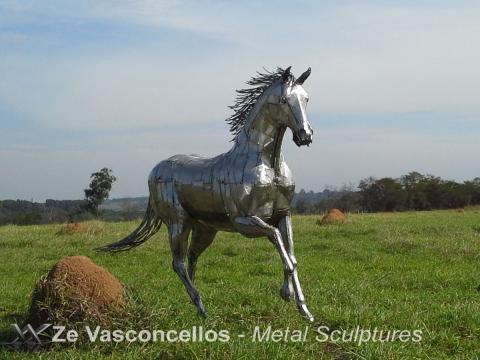 Quarter Horse - stainless steel Ze Vasconcellos Metal Sculptures - Ze Vasconcellos Metal Sculptures - Metal Sculptures - Campinas - São Paulo - Brasil - 7