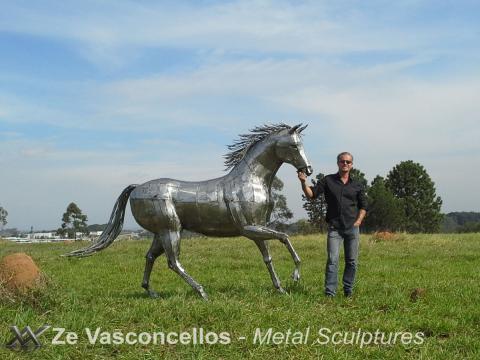 Quarter Horse - stainless steel Ze Vasconcellos Metal Sculptures - Ze Vasconcellos Metal Sculptures - Metal Sculptures - Campinas - São Paulo - Brasil - 6