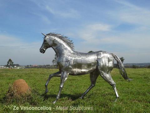 Quarter Horse - stainless steel Ze Vasconcellos Metal Sculptures - Ze Vasconcellos Metal Sculptures - Metal Sculptures - Campinas - São Paulo - Brasil - 5