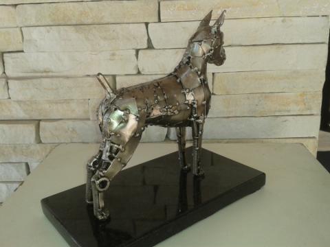 Cachorro - Escultura em Inox Ze Vasconcellos Metal Sculptures - Ze Vasconcellos Metal Sculptures - Metal Sculptures - Campinas - São Paulo - Brasil - 3