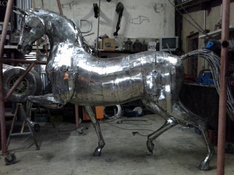 Nova Escultura HORSE - Exposta no Horse Week 2015 - Jaguariúna SP,  13 a 16 Maio 2015 Ze Vasconcellos Metal Sculptures - Ze Vasconcellos Metal Sculptures - Metal Sculptures - Campinas - São Paulo - Brasil - 3