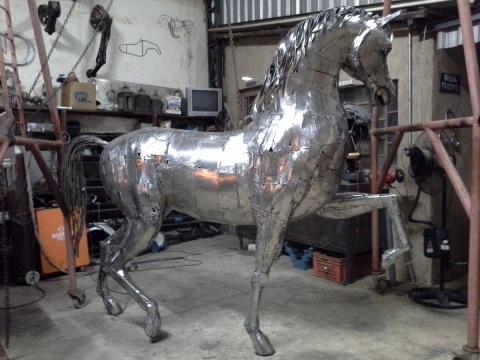 Nova Escultura HORSE - Exposta no Horse Week 2015 - Jaguariúna SP,  13 a 16 Maio 2015 Ze Vasconcellos Metal Sculptures - Ze Vasconcellos Metal Sculptures - Metal Sculptures - Campinas - São Paulo - Brasil - 1