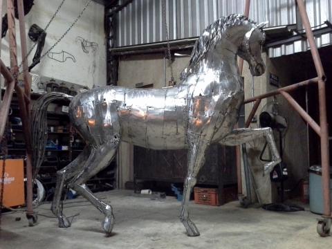 Nova Escultura HORSE - Exposta no Horse Week 2015 - Jaguariúna SP,  13 a 16 Maio 2015 Ze Vasconcellos Metal Sculptures - Ze Vasconcellos Metal Sculptures - Metal Sculptures - Campinas - São Paulo - Brasil - 4