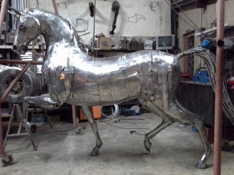 Nova Escultura HORSE - Exposta no Horse Week 2015 - Jaguariúna SP,  13 a 16 Maio 2015 Ze Vasconcellos Metal Sculptures - Ze Vasconcellos Metal Sculptures - Metal Sculptures - Campinas - São Paulo - Brasil - 2