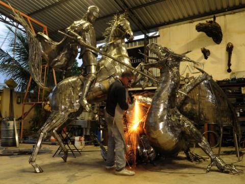 São Jorge - A escultura no Rio de JaneiRO Ze Vasconcellos Metal Sculptures - Ze Vasconcellos Metal Sculptures - Metal Sculptures - Campinas - São Paulo - Brasil - 3
